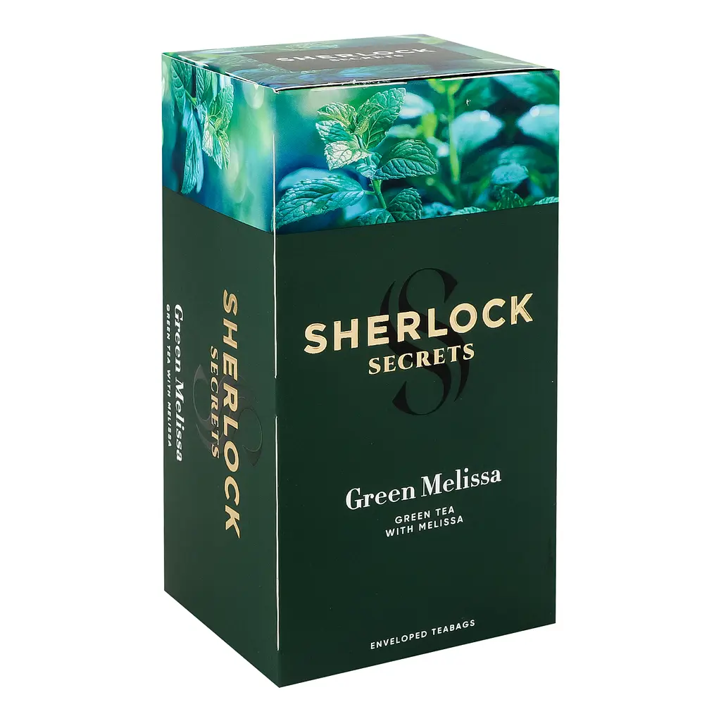 Чай зелений Sherlock Secrets Green Melissa 39.6 г  (22 шт x 1.8 г) - фото 2