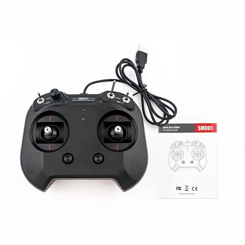 Пульт дистанційного керування FPV FlySky FS-SM001 8CH USB для Liftoff, DRL, DCL, DJI Virtual Flight симуляторний 8-канальний чорний (18777) - фото 3