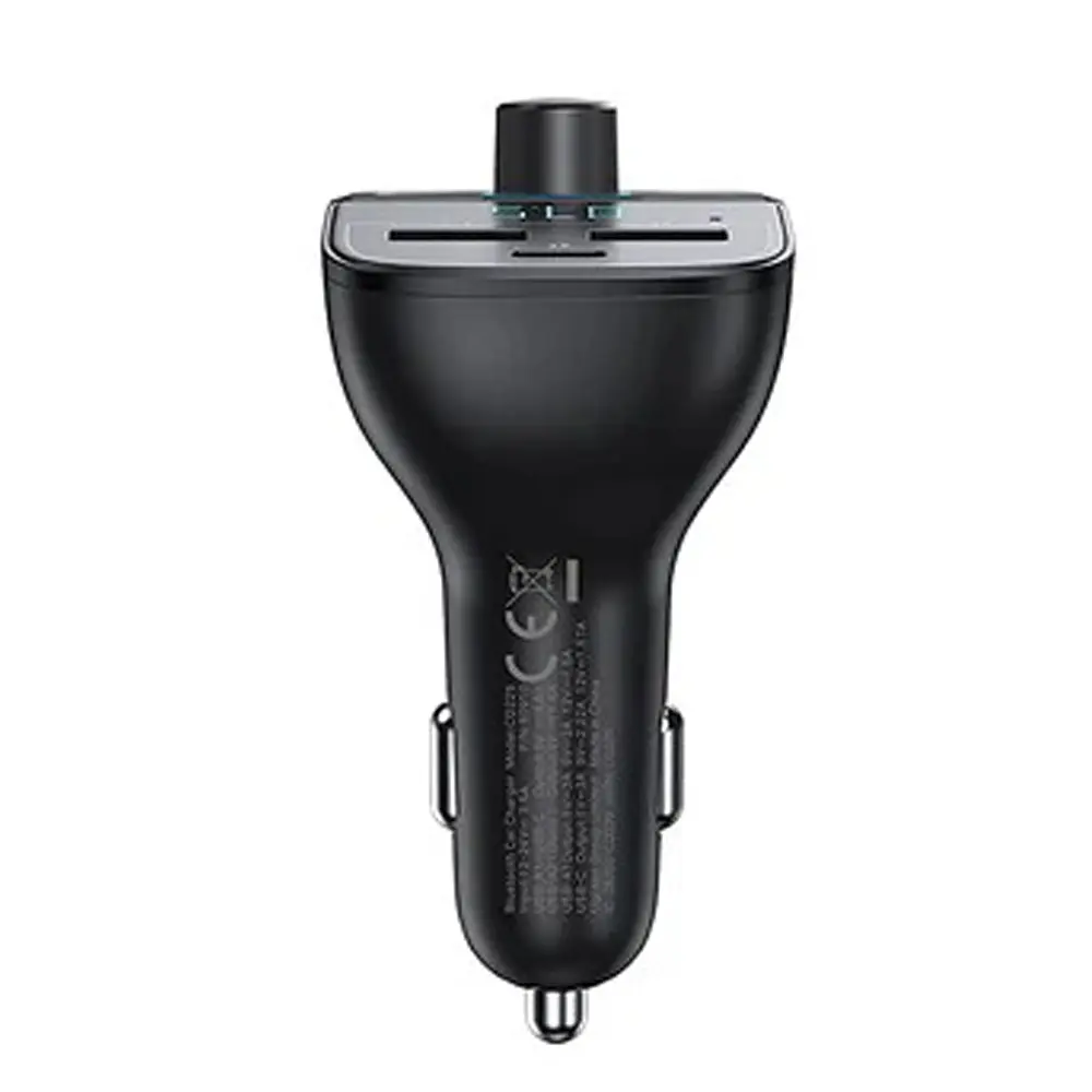 АЗП з FM-модулятором UGREEN CD229 FM&amp;Bluetooth Transmitter&amp;Car Charger + TF Slot Black - фото 4