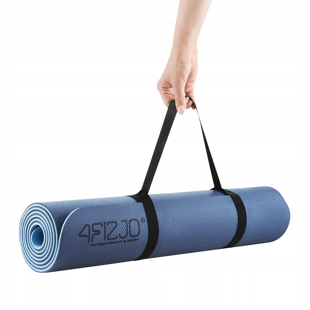 Килимок (мат) спортивний 4FIZJO TPE 180 x 60 x 0.6 см для йоги та фітнесу Blue/Sky Blue (P-5907739310132) - фото 3