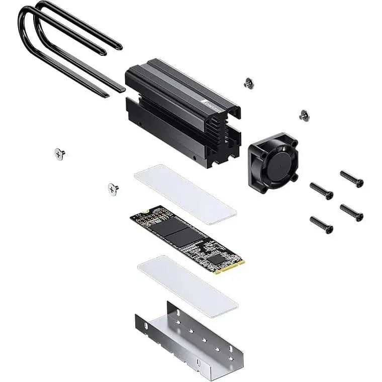 Радіатор для M.2 SSD JONSBO M.2-7 Black - фото 7