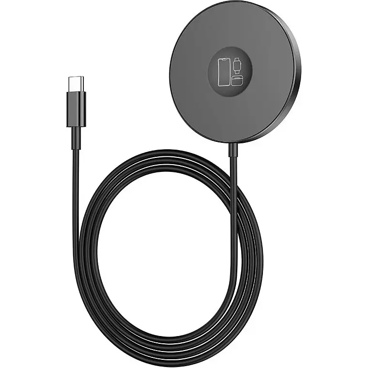 Бездротовий зарядний пристрій Hoco Delight Magsafe 3in1 Wireless Fast Charger 15W CW41 Black [97881] - фото 2