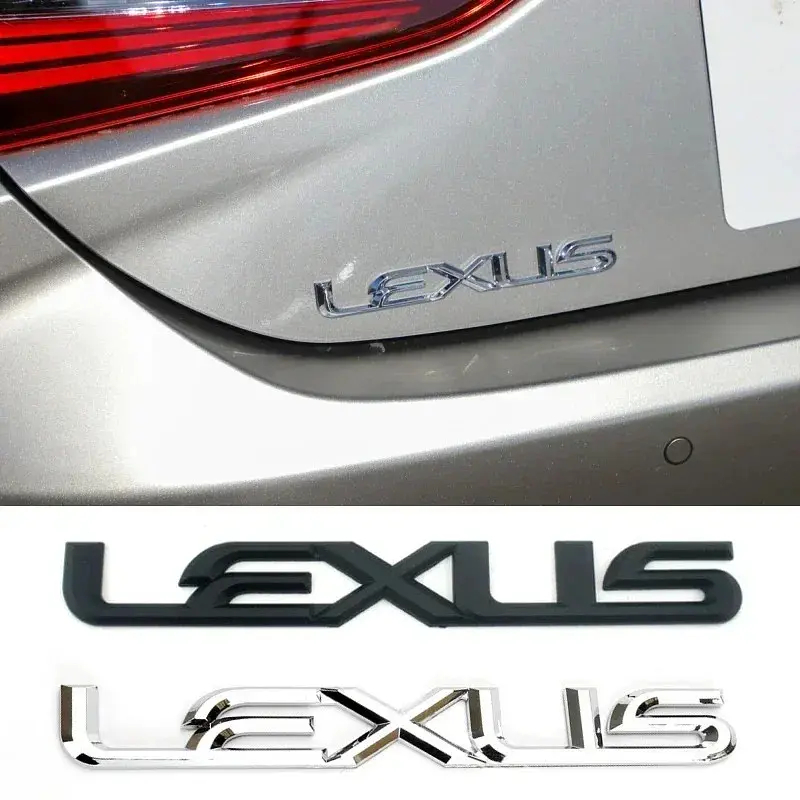 Емблема напис Lexus Чорна 167×20мм пластик, на скотчі - фото 3