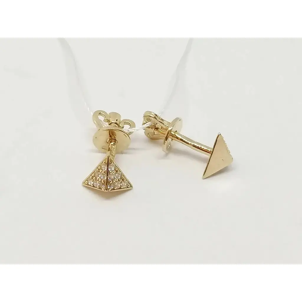 Золотые серьги-пуссеты Империя золота с фианитами. СП1139И - фото 2