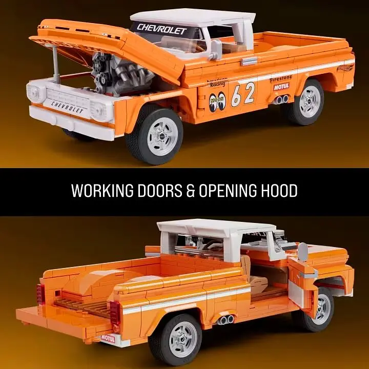 Коллекционная машинка-конструктор Hot Wheels Mattel Brick Shop Elite Chevy (JFT20) - фото 4
