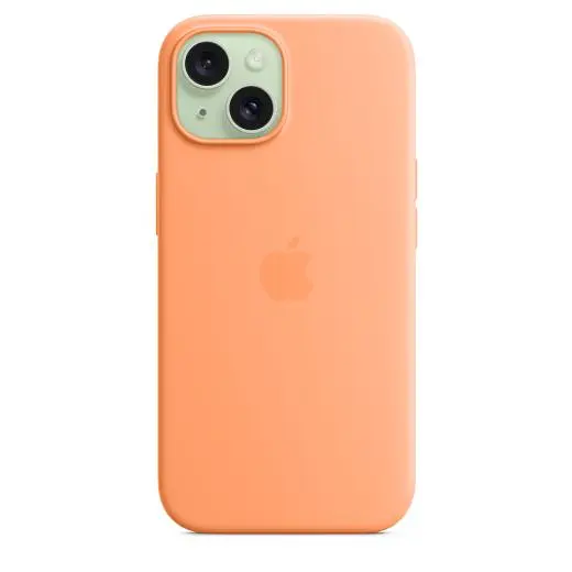 Силіконовий чохол CasePro Silicone Case with MagSafe Orange Sorbet для iPhone 15 - фото 4