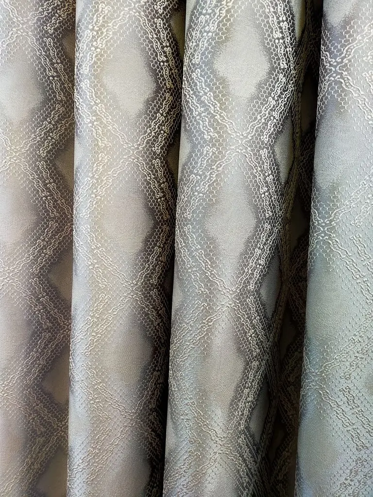 Комплект штор з малюнком "Ромб" сірий 200х260 - фото 2