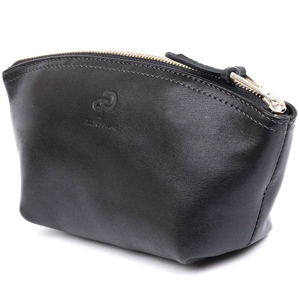 Жіноча косметичка зі шкіри Amelin Grande Pelle 11302 чорна - фото 11