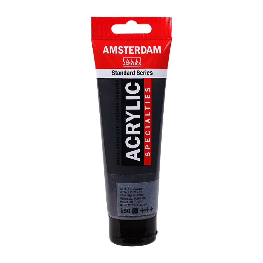 Фарба акрилова Amsterdam (850) Чорний металік 120 мл Royal Talens (8712079533458)