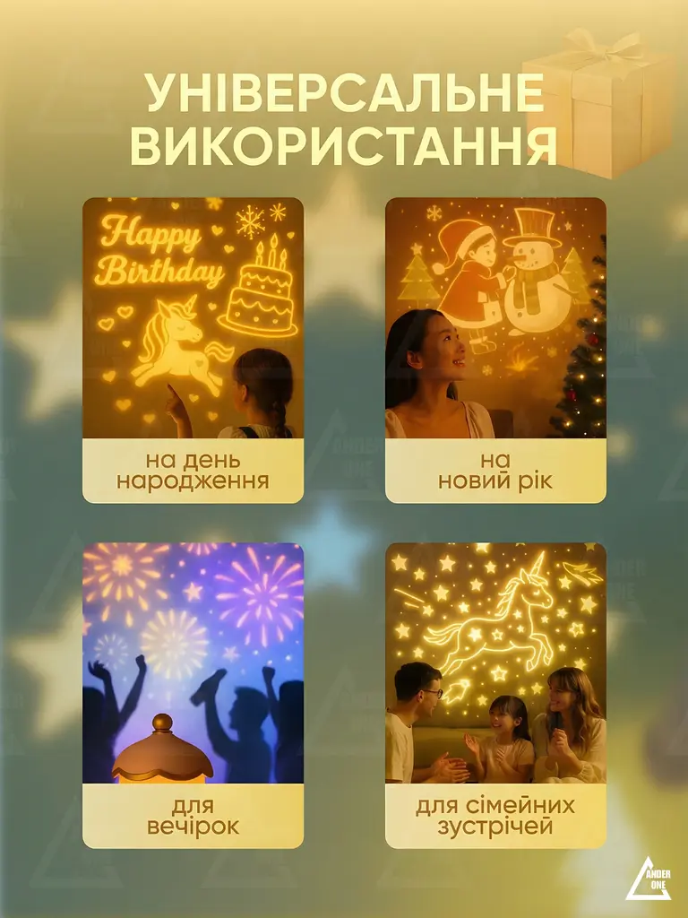 Нічник-проектор музичний з акумулятором Карусель, світлодіодний, обертовий, набір плівок для проекцій, Рожевий (6864733854) - фото 5