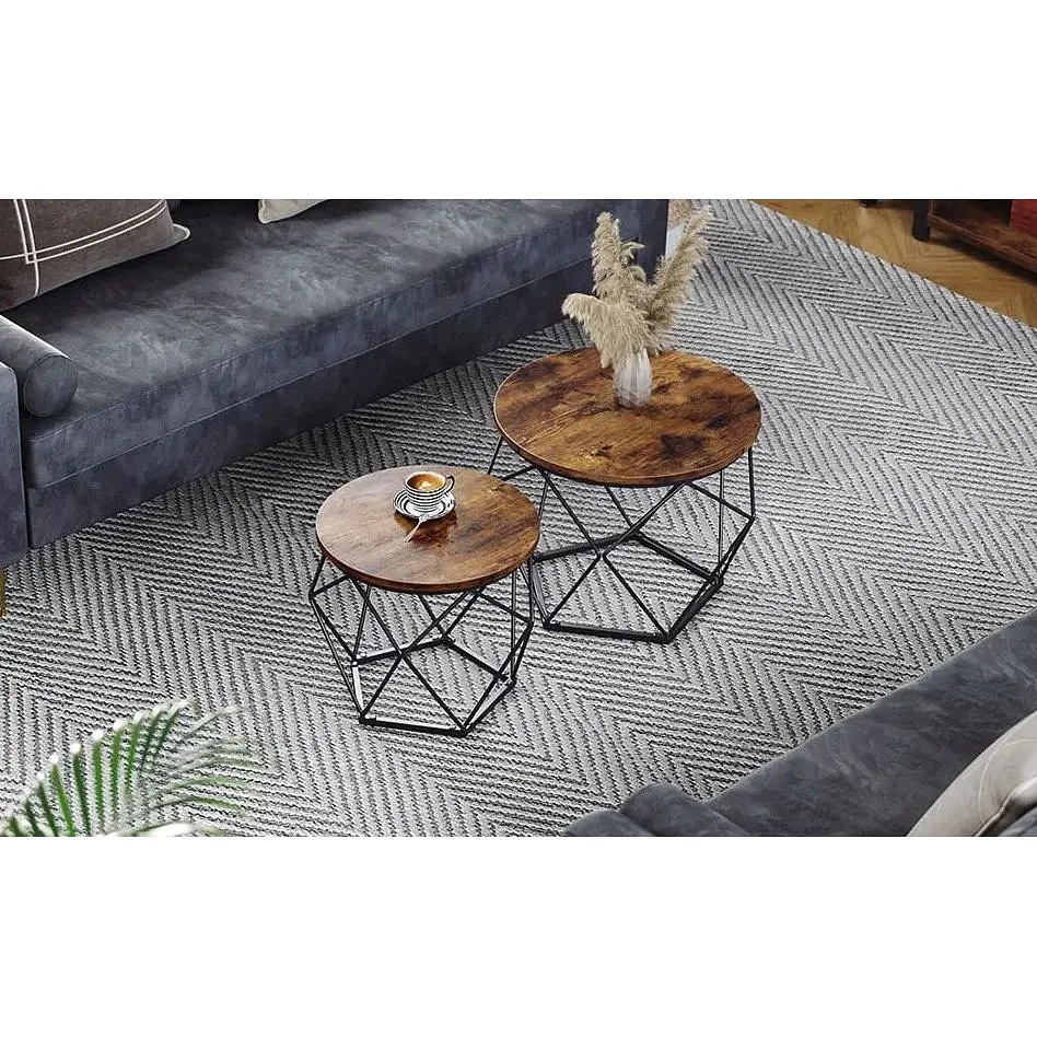 Комплект журнальных столиков Leobert Watson 2 шт. в стиле Loft 2 шт. - фото 8