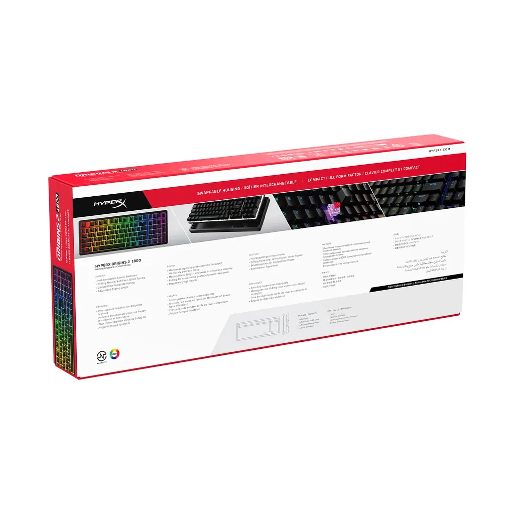 Клавіатура HyperX Origins 2 1800 HX Red USB UA Black (B4QS4AA) - фото 7