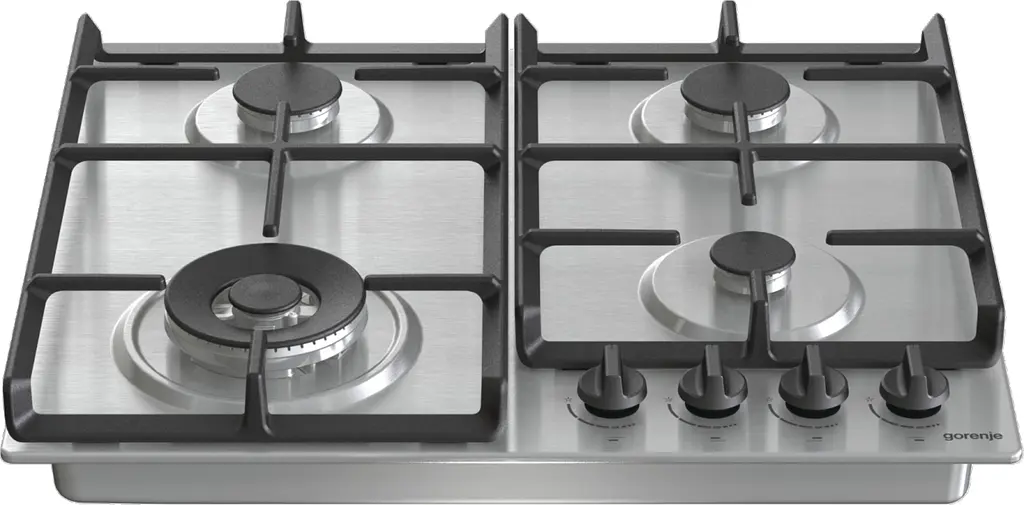 Варильна поверхня газова Gorenje 60 см чугун конфорка Wok нержавіюча сталь - фото 3