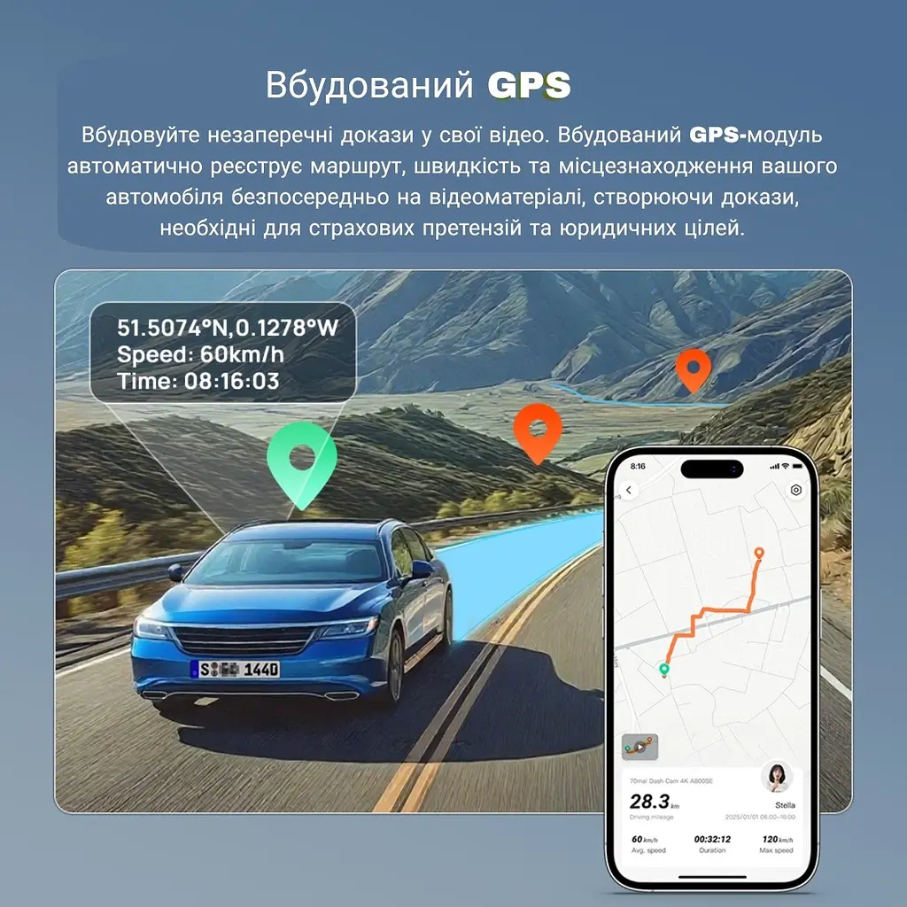 Відеореєстратор 70mai Dash Cam 4K A810 Lite - фото 9