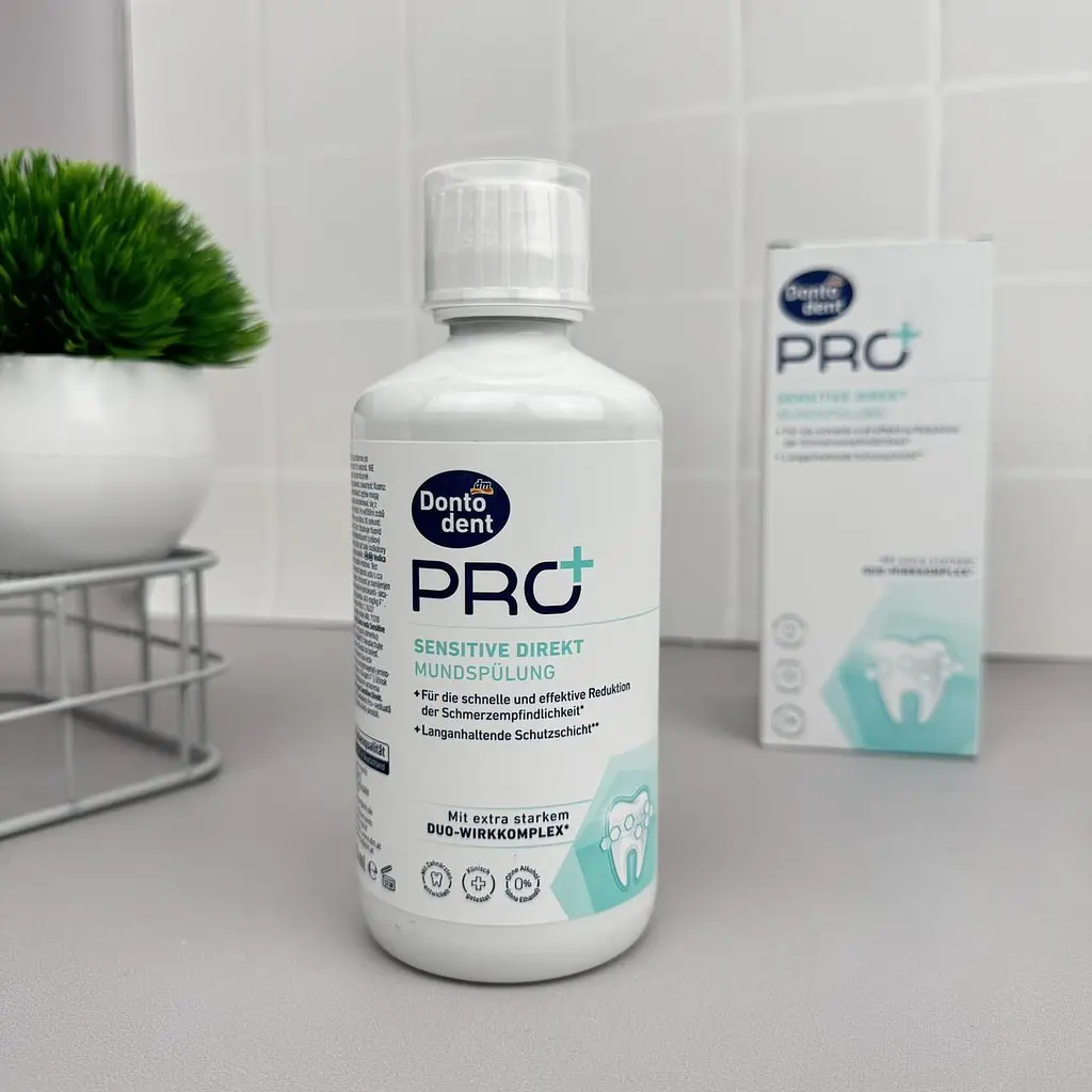 Ополіскувач для ротової порожнини Dontodent PRO+ Sensitive Direkt для чутливих зубів Німеччина 500 мл - фото 3