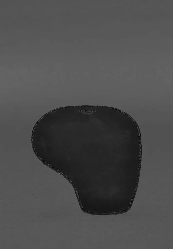 Коврик для мышки "Грушка" из натуральной кожи черный Crazy Horse - фото 3