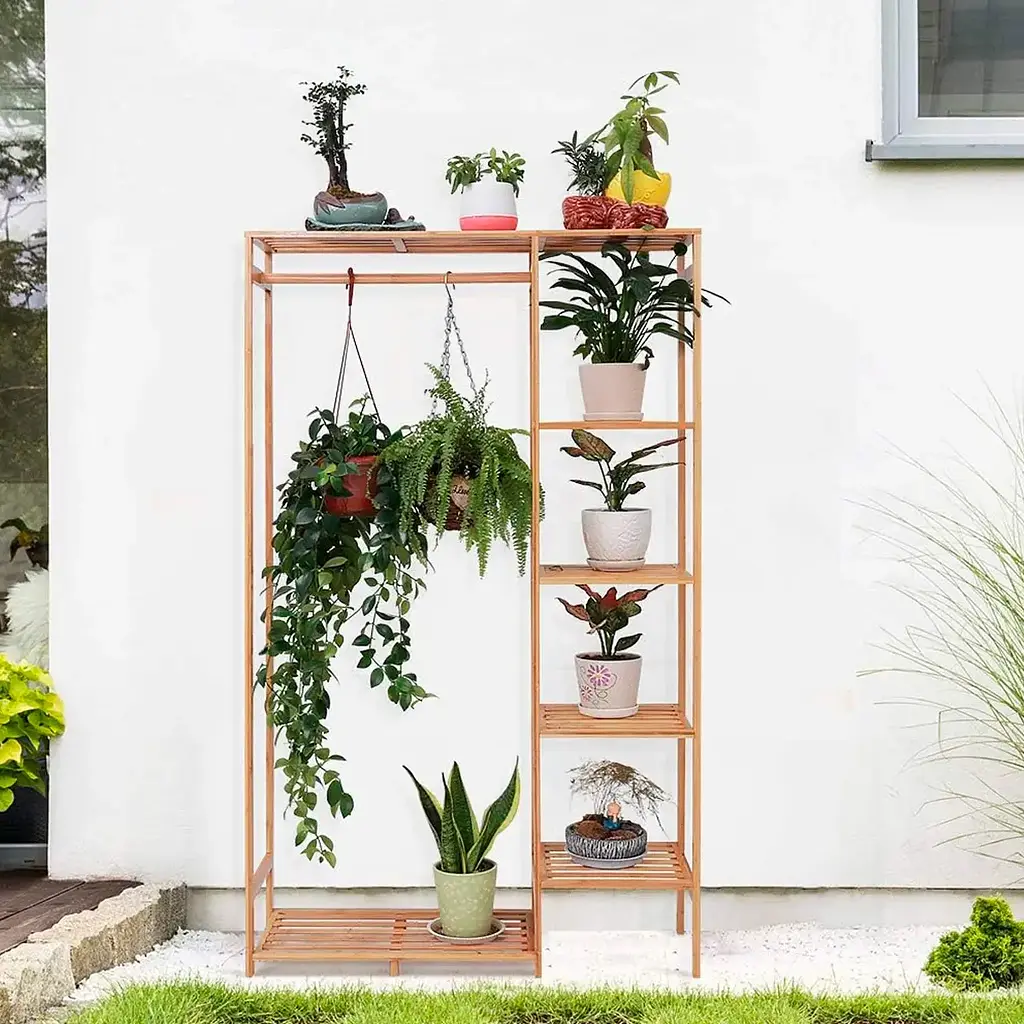 Вешалка стойка Supretto для одежды напольная бамбуковая (91670001) - фото 10