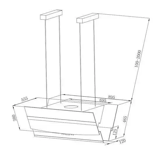 Островная вытяжка Klarstein Prism 90 (10033285) - фото 3