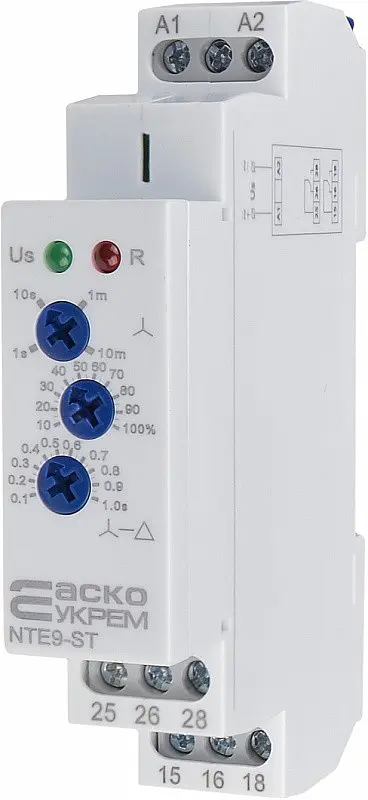 Реле часу зірка/трикутник NTE9‑ST AC/DC 12‑240V АСКО‑УКРЕМ (A0010240010) - фото 2