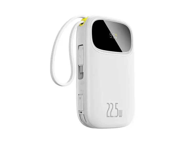 Зовнішній акумулятор (Power Bank) BASEUS EnerFill FC31 Dual-Cable 10000mAh 22.5W PPQD3-1022D White - фото 3