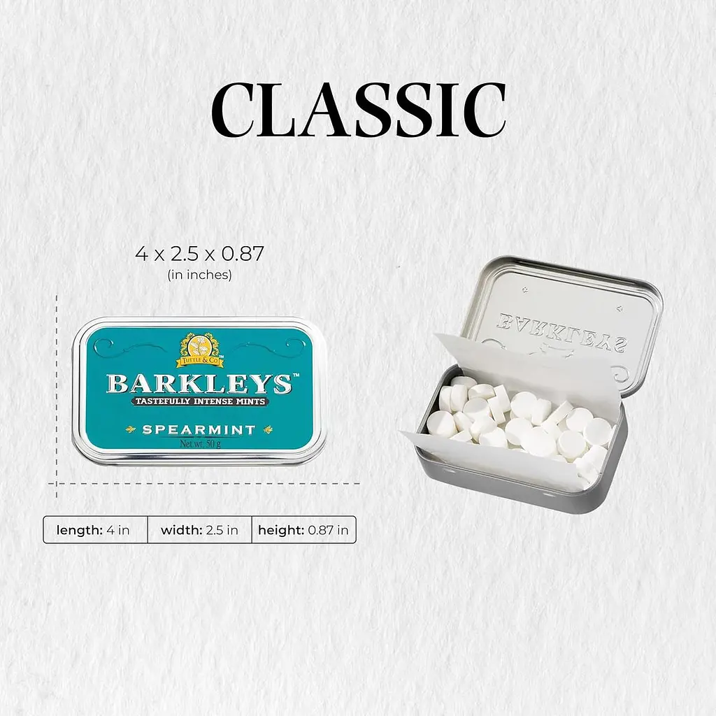 Драже Barkleys Classic Mints Spearmint 50г - фото 3