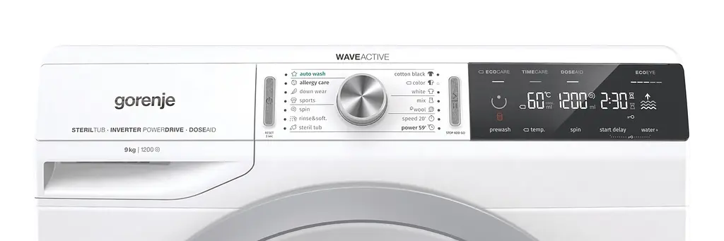 Стиральная машина Gorenje WA926/инверторная/9 кг/ 1200 об/A-50%/14 программ/60 см/ LED дисплей (WA926) - фото 4