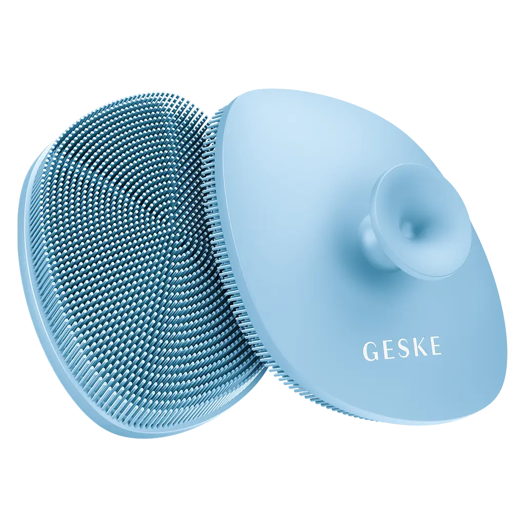 Щітка для обличчя GESKE Facial Brush 4 в 1 з тримачем аквамаринова - фото 4