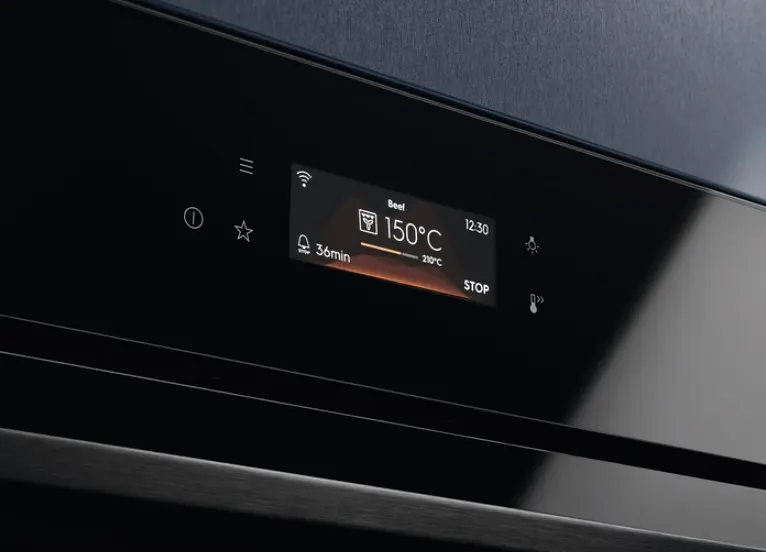 Духовой шкаф электрический Electrolux 72 л A+ дисплей конвекция пиролиз телескопические направляющие черный - фото 3