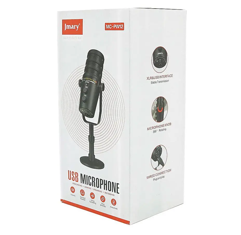 Професійний студійний конденсаторний мікрофон Jmary MCPW12 USB Black - фото 3