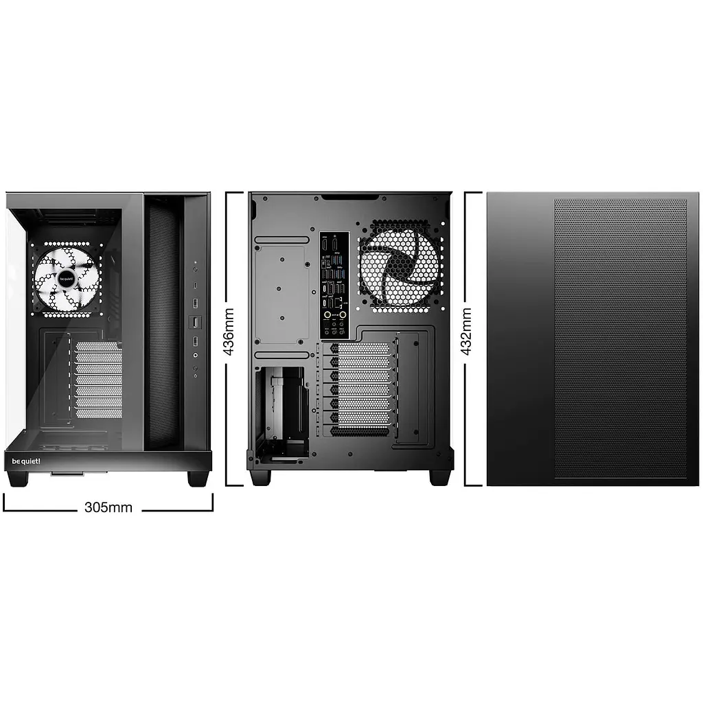 Корпус Be quiet! Light Base 500 LX Tempered Glass без БЖ Black (BGW85) - фото 4