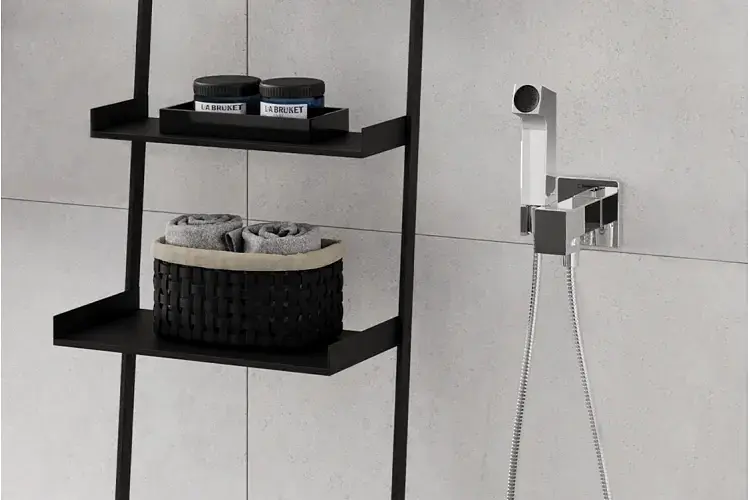 Набор гигиенического душа (запорный вентиль) Hansgrohe E EcoSmart+ на смешанную воду MattBlack 29233670, Черный матовый - фото 2