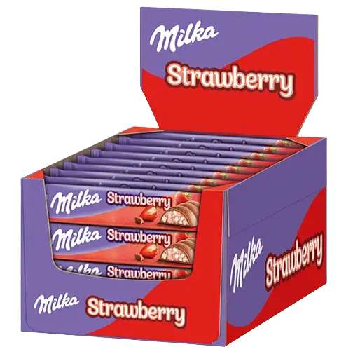 Шоколадні батончики Milka Erdbeer Riegel Strawberry 5 х 36.5 г - фото 6