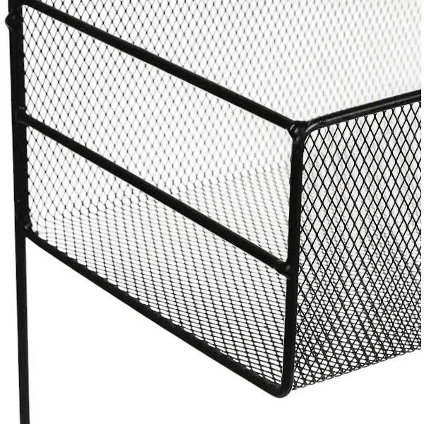 Полиця настінна Stenson TD01335-L 36x15x44.5 см 2 яруси чорна (25587) - фото 3