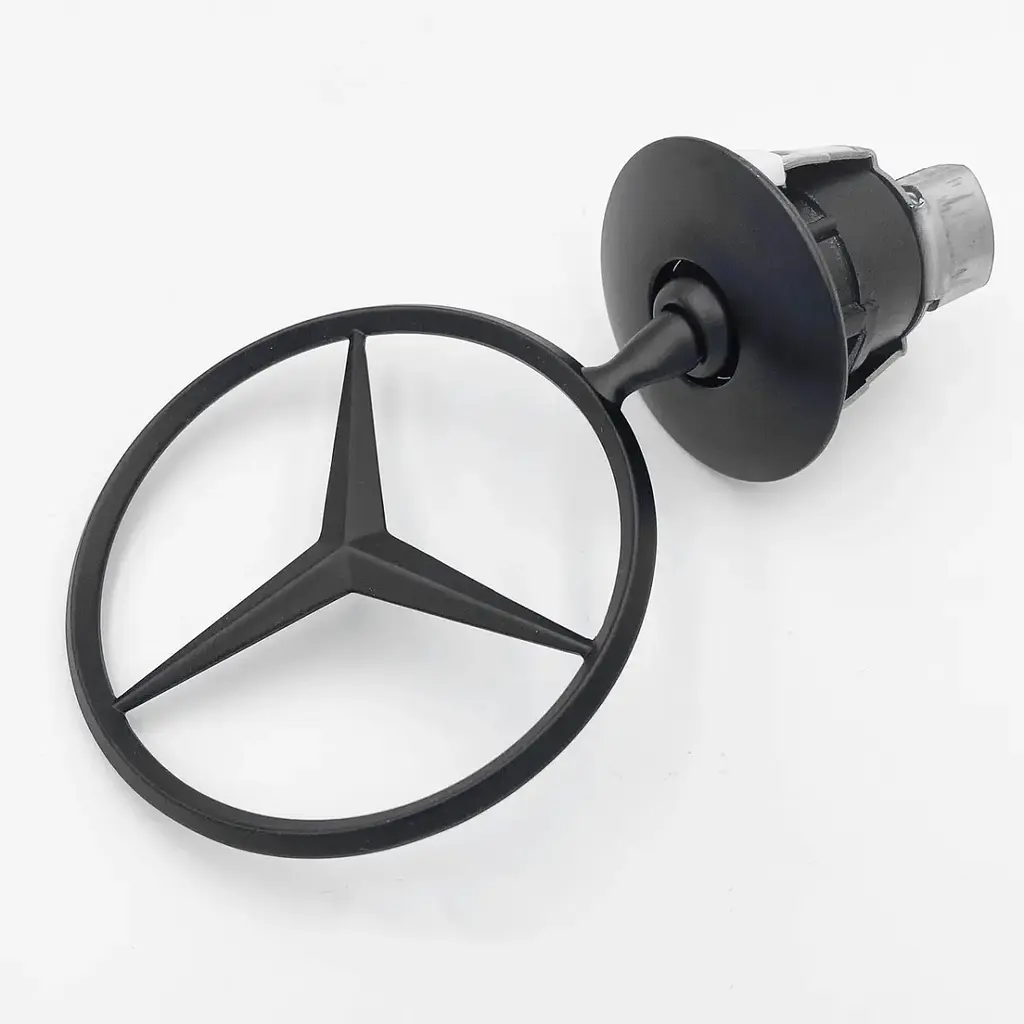 Емблема приціл на капот Mercedes-Benz Чорна Мат w124 (Рестайл) w210 w202 w203 w204 w221 w211 w212 w222 (OEM a2218800086) - фото 2