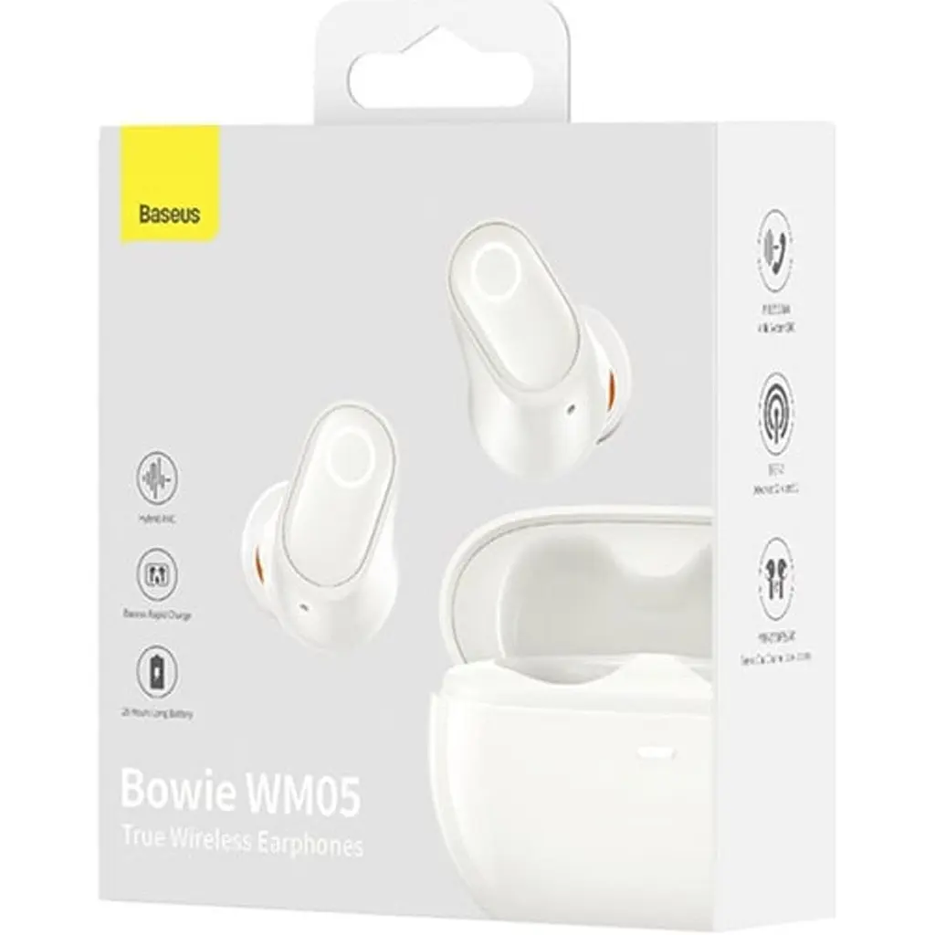 Навушники Baseus True Wireless Earphones Bowie WM05 White (NGTW2000-02) [90780] - фото 5