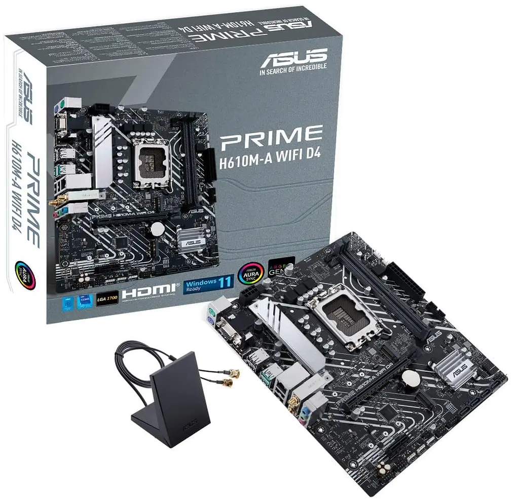 Материнська плата ASUS PRIME H610M-A WiFi (PRIME H610M-A WIFI) (Socket 1700, Intel H610, Micro-ATX) - фото 4