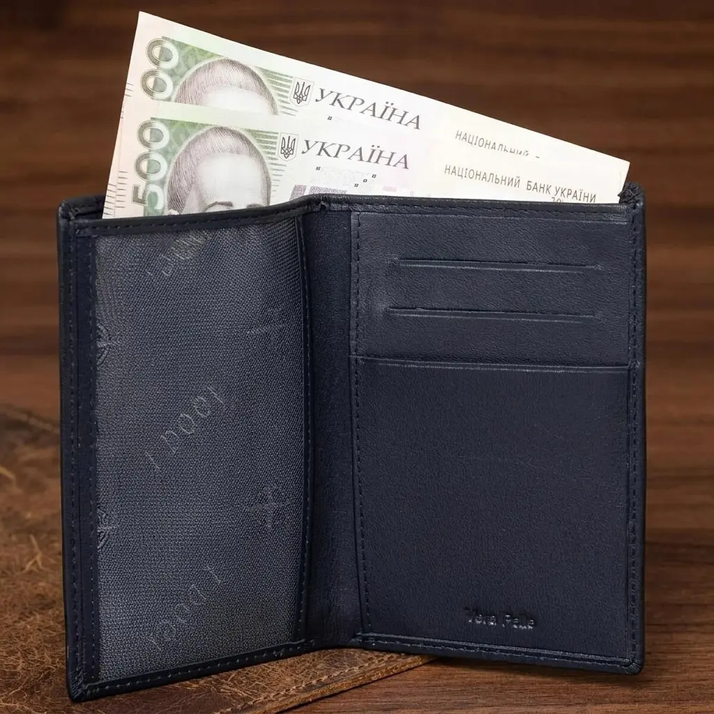 Чоловіче портмоне Tony Perotti з натуральної шкіри Cortina 5015 nero (90227) чорне - фото 6