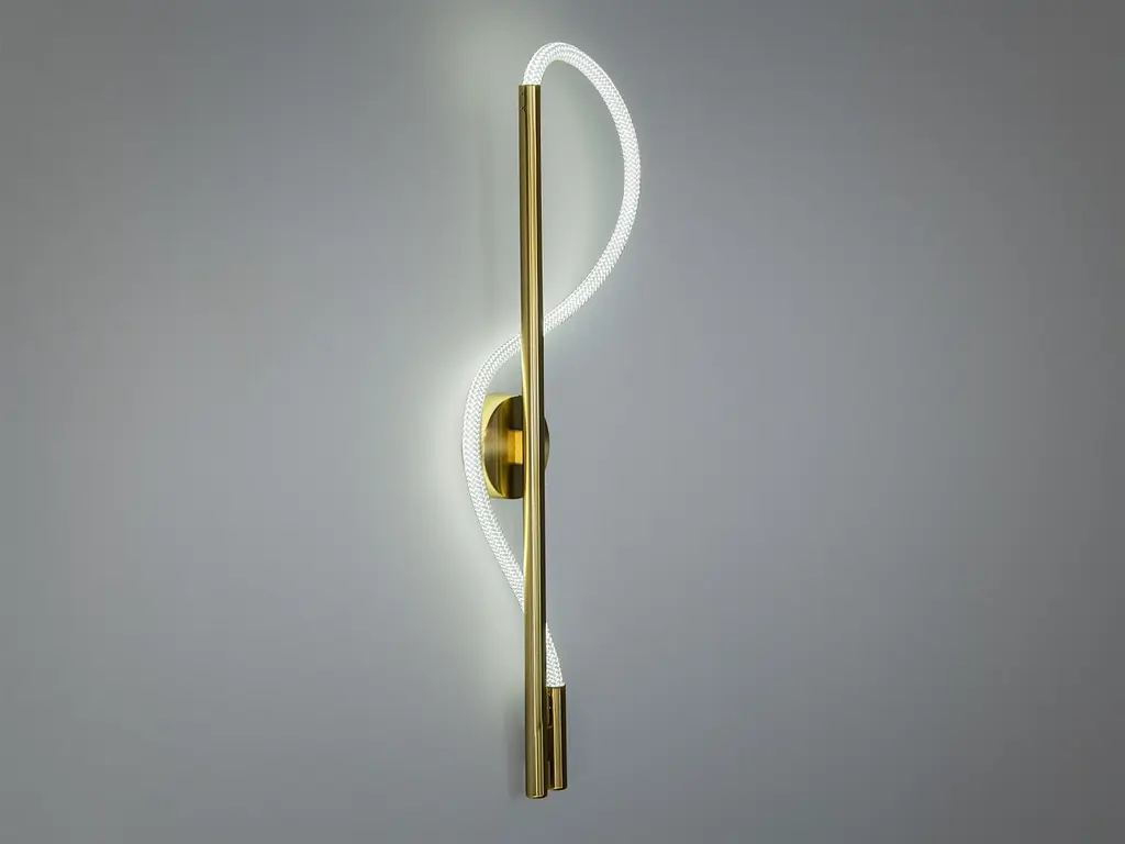 Якісний світлодіодний настінний світильник Мотузка, 14W, бронза - фото 3