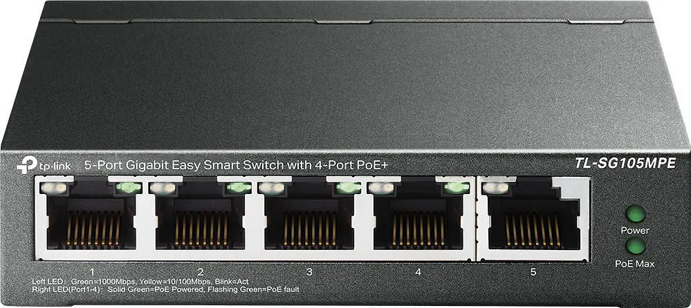 Коммутатор TL-SG105MPE 5xGE (4xPoE), 120Вт, WebSmart TP-Link teh0018181 - фото 2