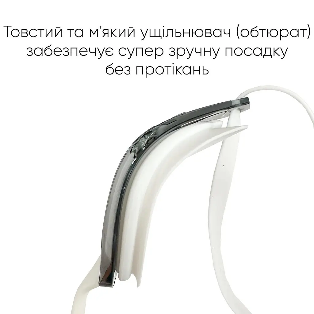 Очки для плавания Renvo Alat Pro Уни Anti-fog Белый Серый OSFM (2SG610-0302) - фото 8