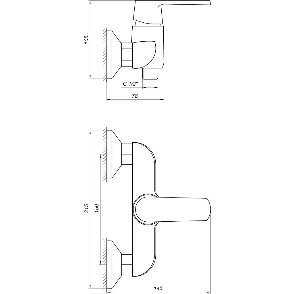 Змішувач для душу Globus Lux Laguna GLA-0105-7-white Білий - фото 7