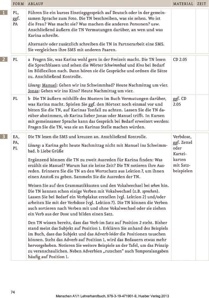 Menschen A1/1. Lehrerhandbuch - фото 13
