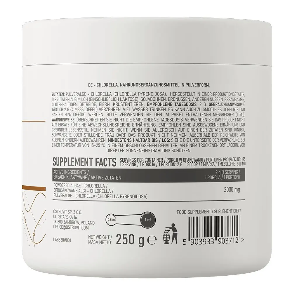 Хлорела OstroVit Chlorella, 250 грам для підтримки імунної системи - фото 2