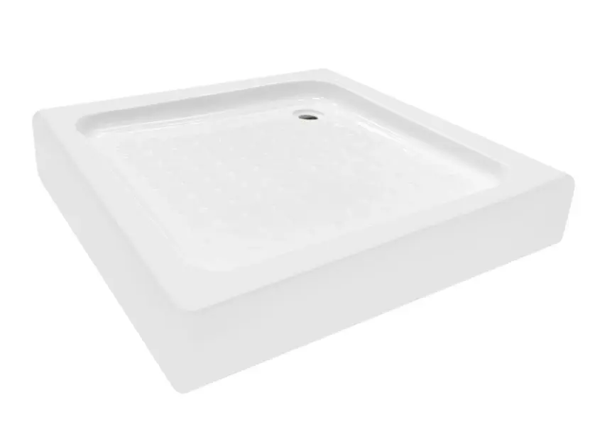 Набір Lidz Душова кабіна Wawel SC80x80.SAT.LOW.FR, квадратна, скло Frost 4 мм + Душовий піддон Kapielka ST80x80x14 - фото 9