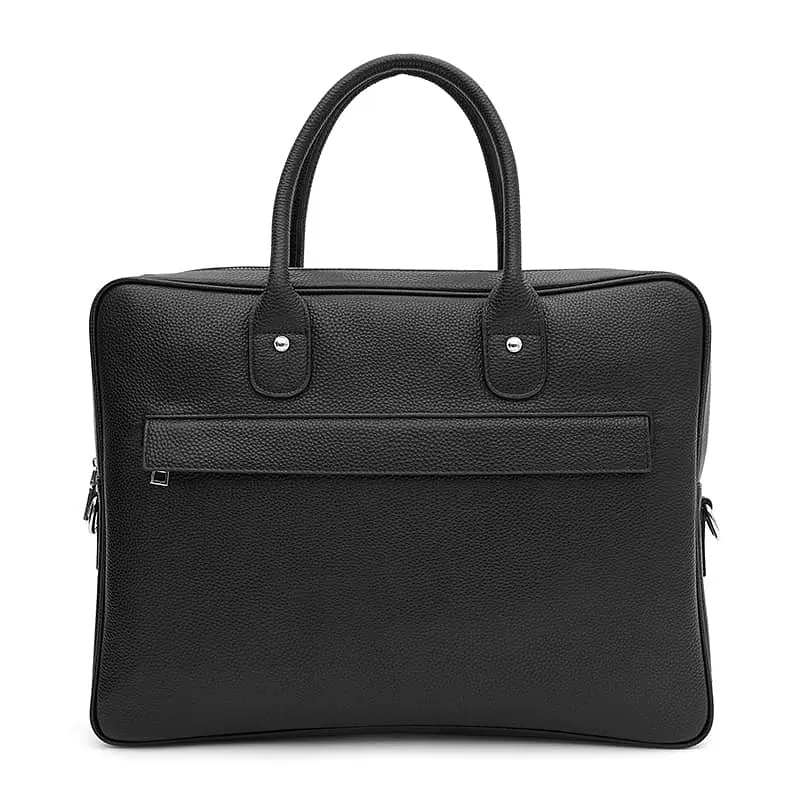 Чоловіча сумка Borsa Leather K117611bl-black 40х31х7 см Чорний