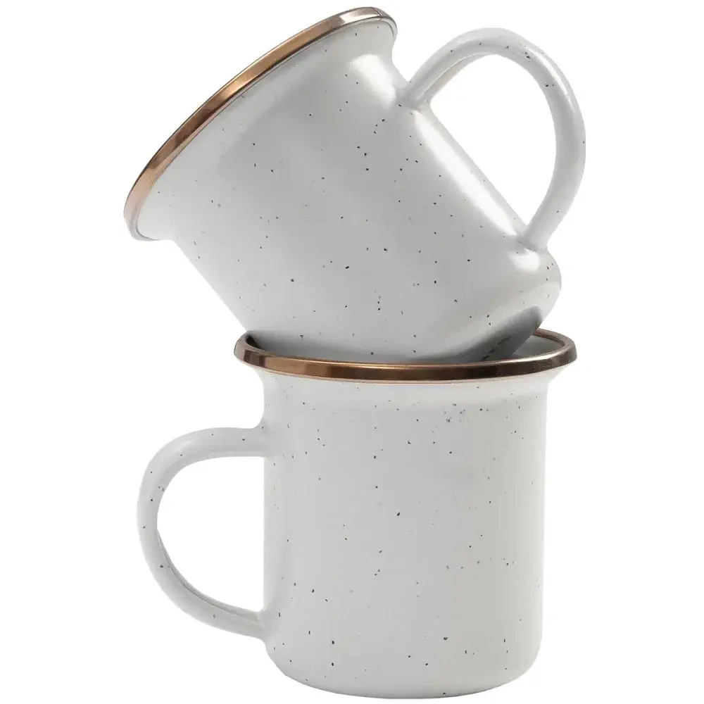 Набір чашок Barebones Espresso Cup/Enamel/Set 2 шт Egg Shell - фото 2
