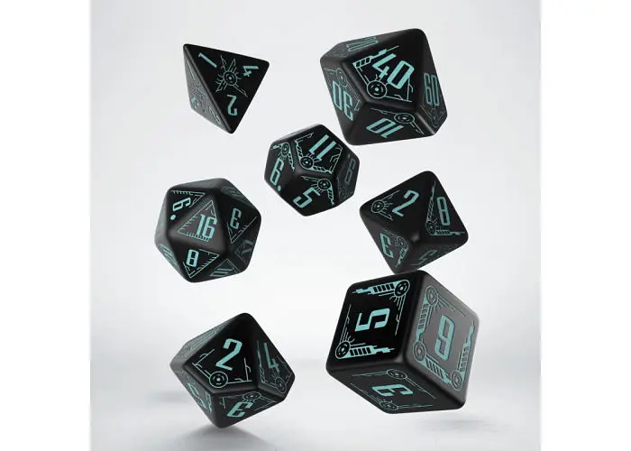 Набор кубиков Galactic Black & blue Dice Set , 7 шт. (SGAL67) - фото 2