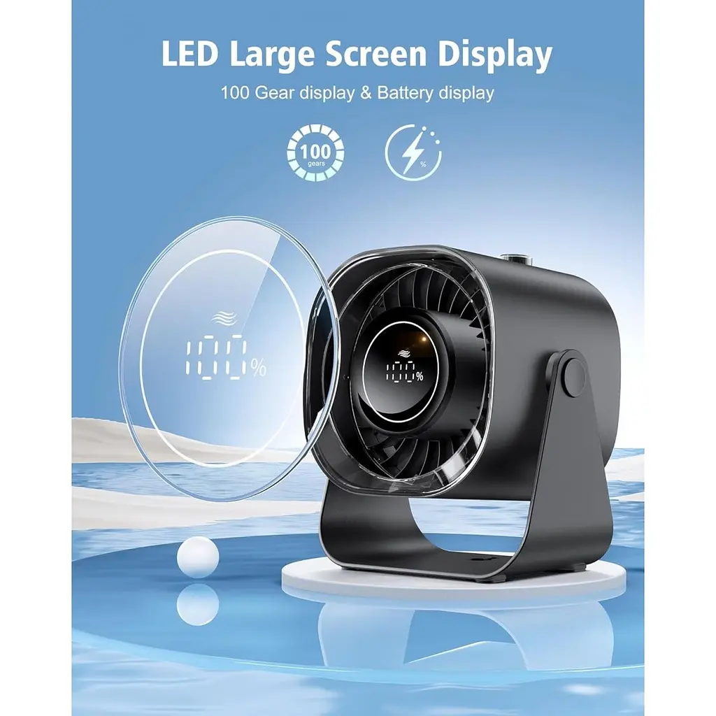 Портативний вентилятор DK WT-F87 Black [136032] - фото 3