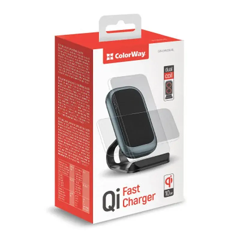 Зарядний пристрій ColorWay Wireless Stand 10W Blue (CW-CHW30Q-BL) - фото 2