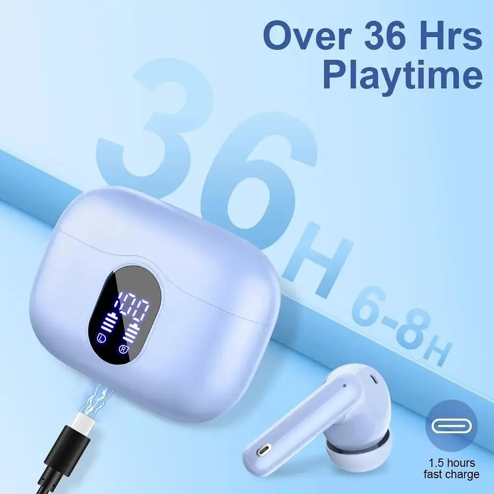 Бездротові навушники Bluetooth 5.3 з 4 мікрофонами ENC та шумозаглушенням - фото 5